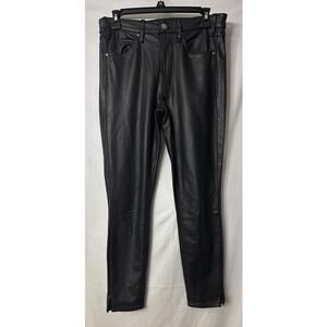 EUC Mcguire Womens Black Faux Leather Womens 220A Pants USA Size 28‎